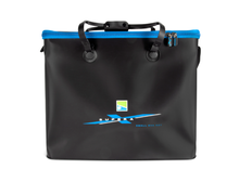 Чанта за живарник PRESTON Supera X Small Eva Net Bag with blue zipper and logo design.