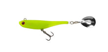 BIWAA DIVINATOR MINI SWIMBAIT - 9.5cm/9.0gr in bright lemon color with treble hook and spinner blade.