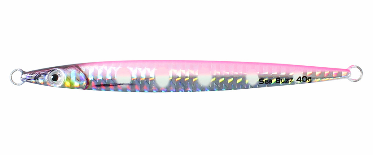 Пилкер SeaBuzz 352UV - 40gr/12cm с розов цвят и UV покритие за отлична видимост във водата.