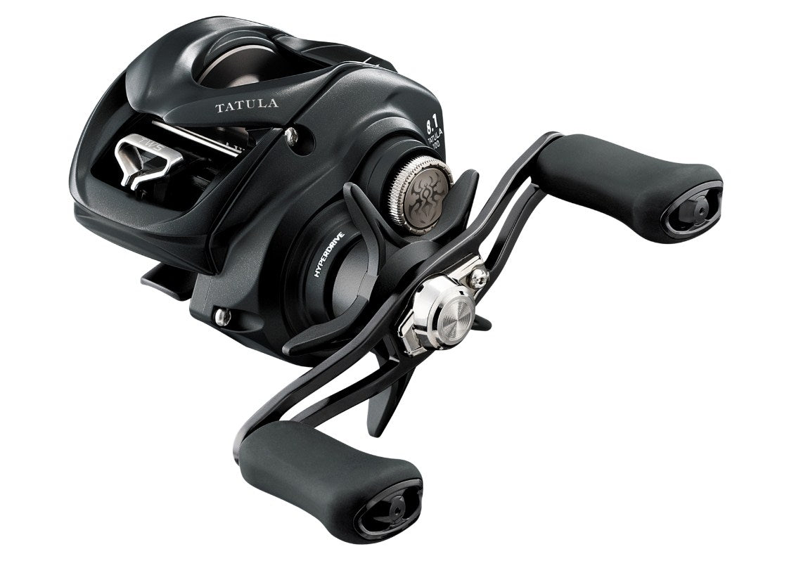 Бейткастинг макара DAIWA 23 TATULA TW 100L/HL/XHL с Hyperdrive дизайн и ергономичен захват.