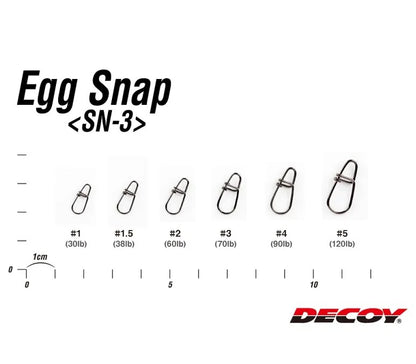 Карабинка - DECOY SN-3 EGG SNAP различни размери и спецификации, идеален аксесоар за риболов.