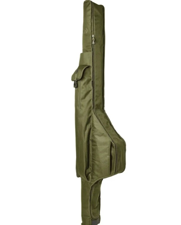 Шаранджийски калъф Daiwa '23 BLACK WIDOW 3 ROD HOLDALL 13FT в зелено, идеален за риболов с три пръта.