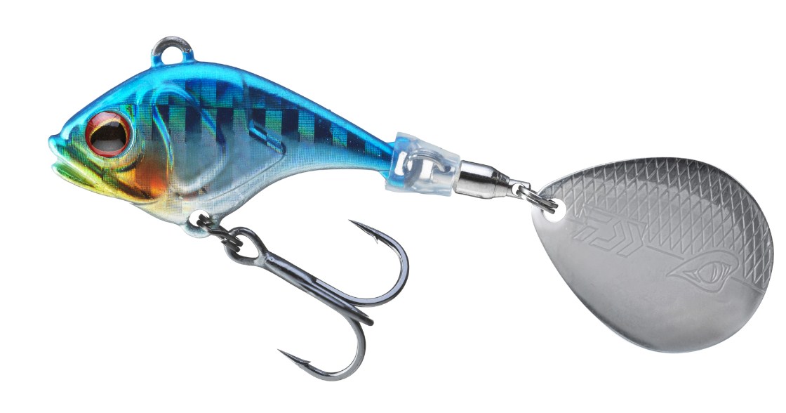 Тейлспинър DAIWA PROREX ZN JIG SPINNER - 21gr с 3D blue smelt цветове и въртящо перо.