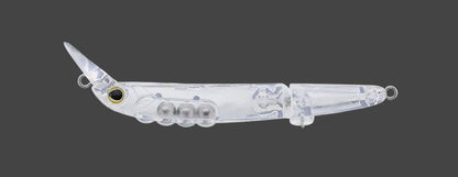 Воблер JACKALL FUTTEN 60FS - 6.0cm/3.8 gr - Fast Sinking, 45 CLEAR design, transparent fishing lure image.