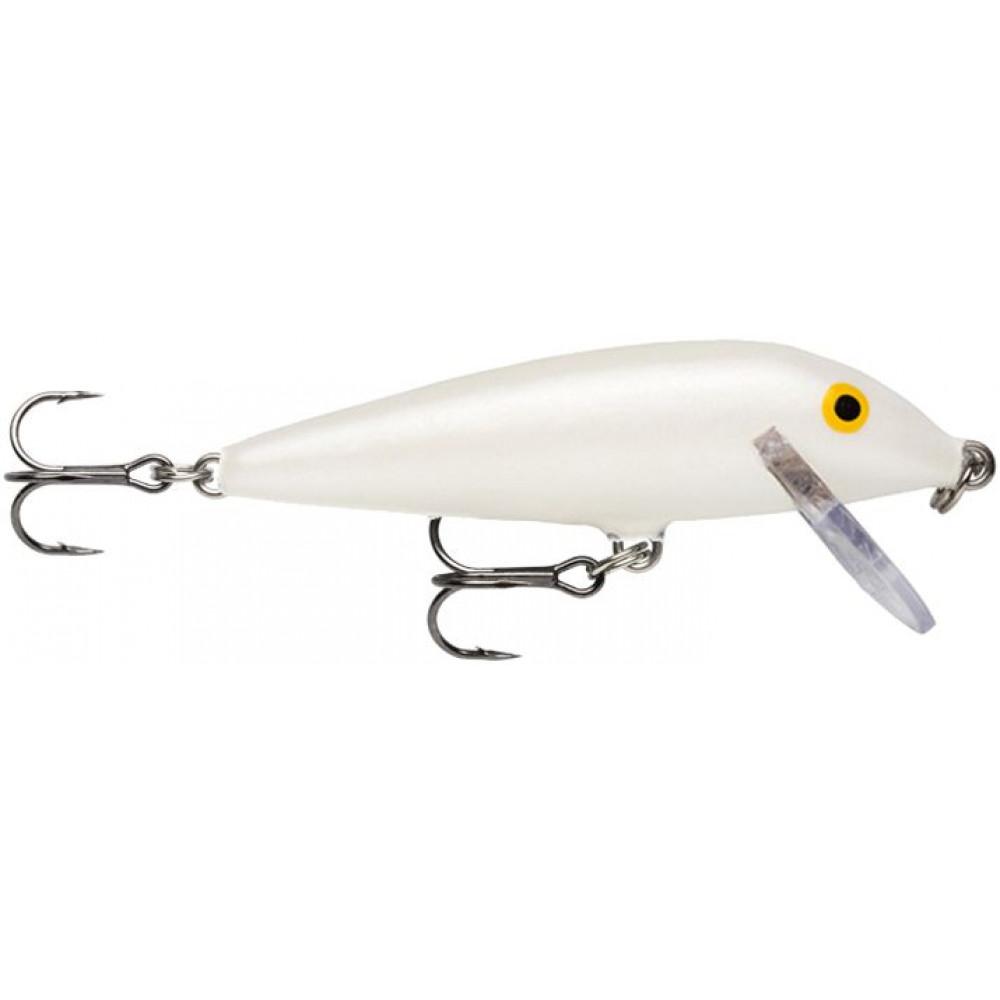 Воблер RAPALA COUNTDOWN® - 7cm/8gr, PRLU model, white fishing lure with treble hooks for effective angling.