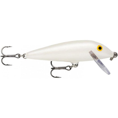Воблер RAPALA COUNTDOWN® - 7cm/8gr, PRLU model, white fishing lure with treble hooks for effective angling.