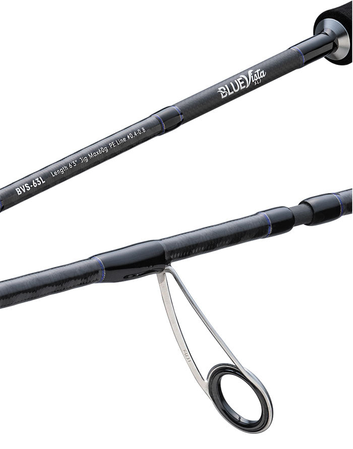 Light Jigging морски спининг въдици Valleyhill BLUE VISTA BVS - 1.91m - 60/80gr, детайлна снимка на въдица с маркировка.