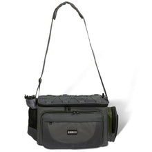 Чанта за принадлежности ZEBCO SPINNING BAG - GREEN/GREY, удобна и практична за съхранение на спининг оборудване.