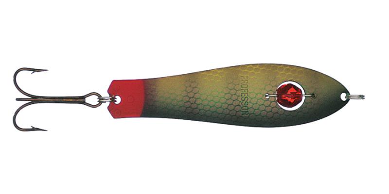 Клатушка Kuusamo Professor 3 Bead - 75mm/12g с интегрирано мънисто, идеален за риболов с кастинг и тролинг.