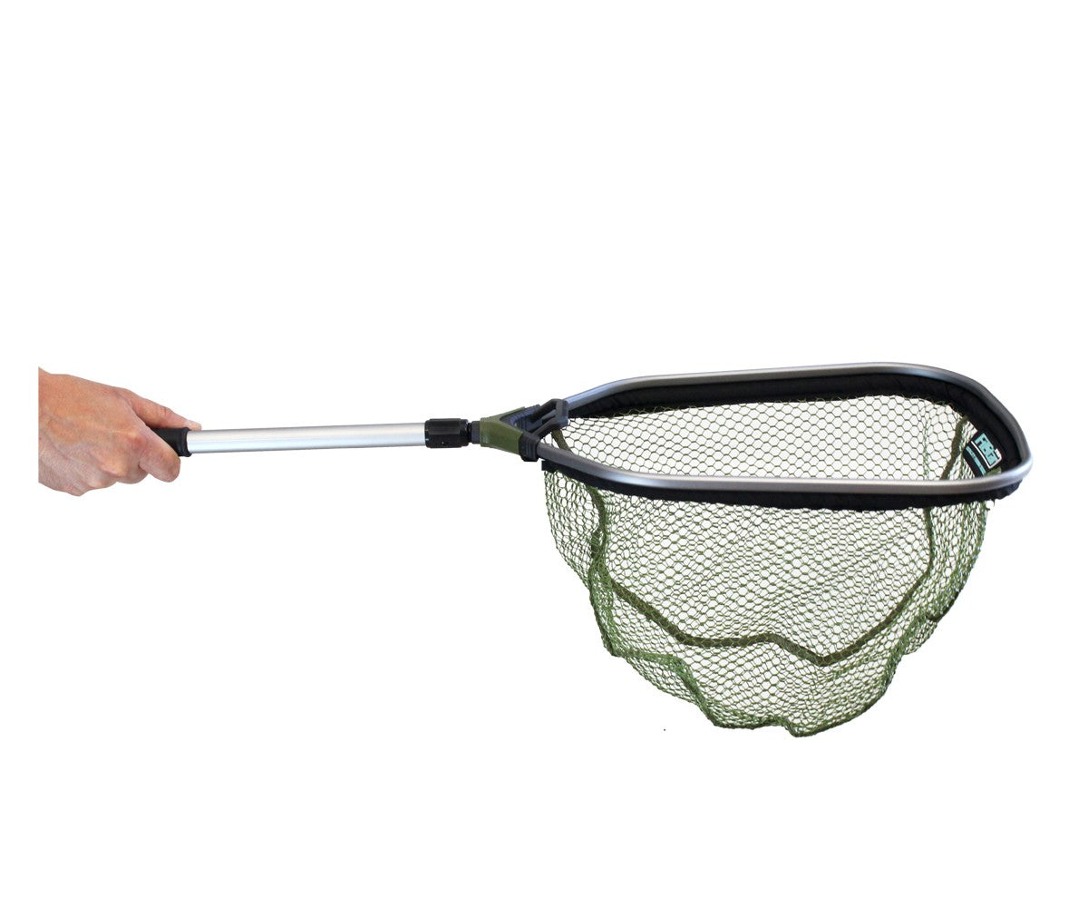 Кеп Filstar 2-in-1 Rubber Net с алуминиева рамка и гумирана мрежа, удобен за риболов.