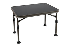Маса FOX XL Bivvy Table с регулируеми крака и ламиниран плот, идеална за риболовни сесии, размери 80 х 60 cm.