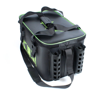 Водоустойчива чанта FilStar Tackle Code EVA Safe 45 с допълнителни гнезда за въдици и просторно основно отделение.