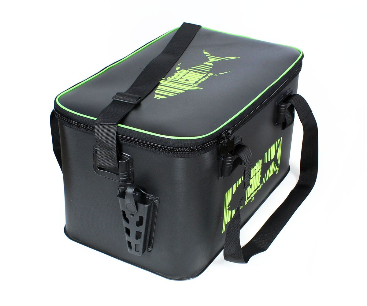 Водоустойчива чанта FilStar Tackle Code EVA Safe 45 за риболов с допълнителна тарелка и гнезда за въдици.