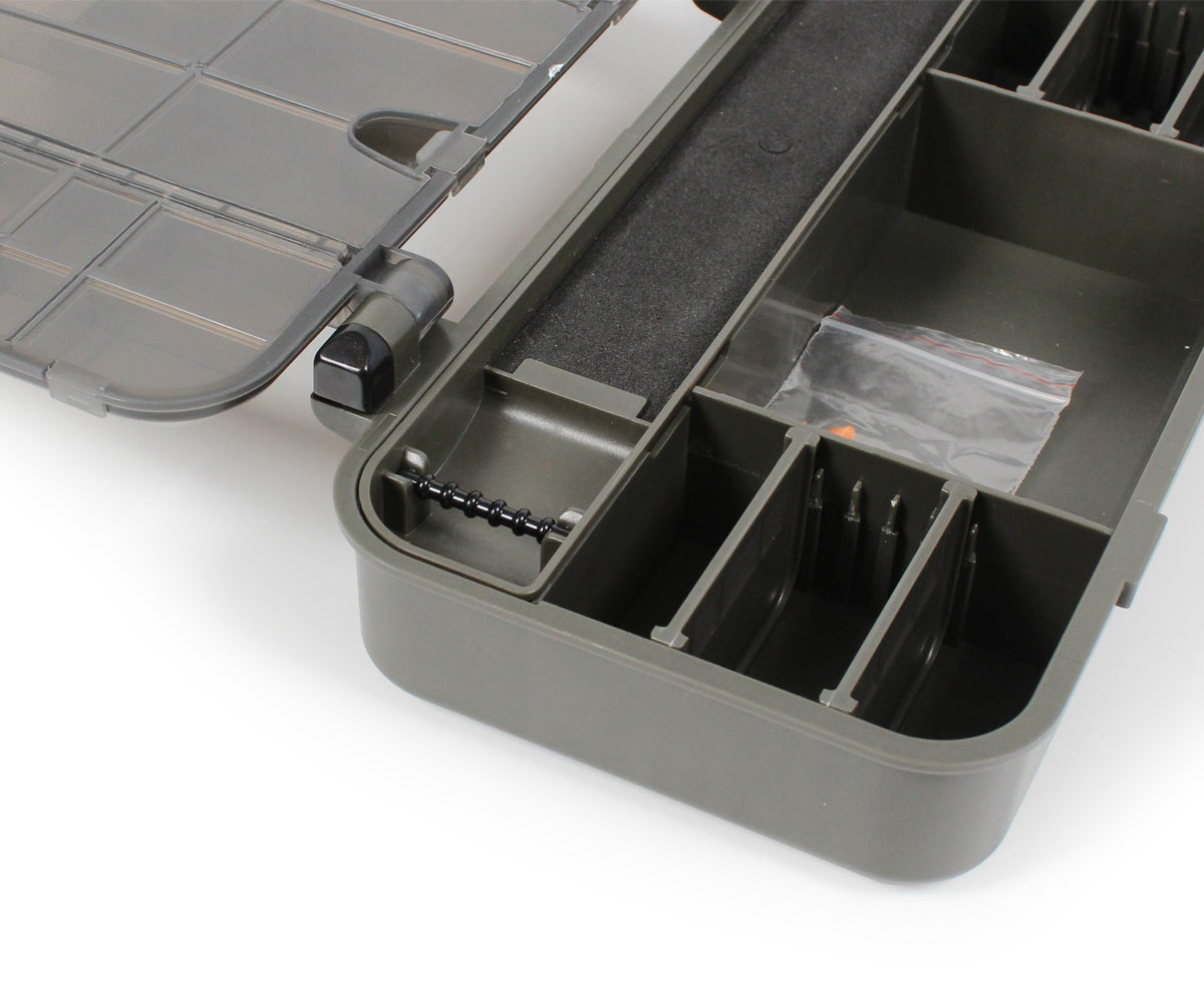 Кутия FILSTAR FCB-S01 with multiple compartments for organized storage, showcasing its versatility and practicality.