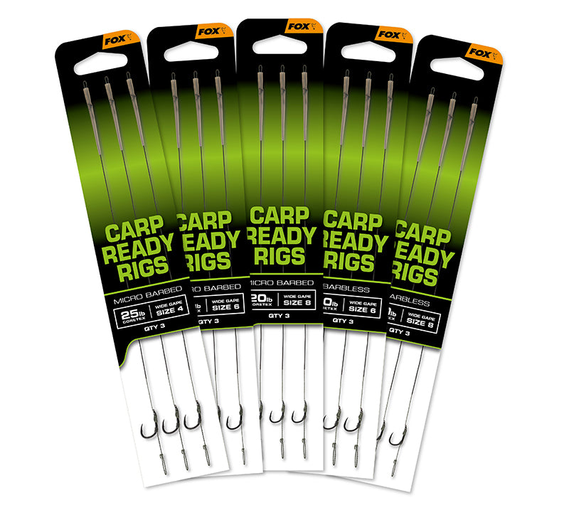 Шаранджийски монтаж FOX CARP READY RIGS x3 WIDE GAPE - ефективни готови монтажи с куки и влакно.