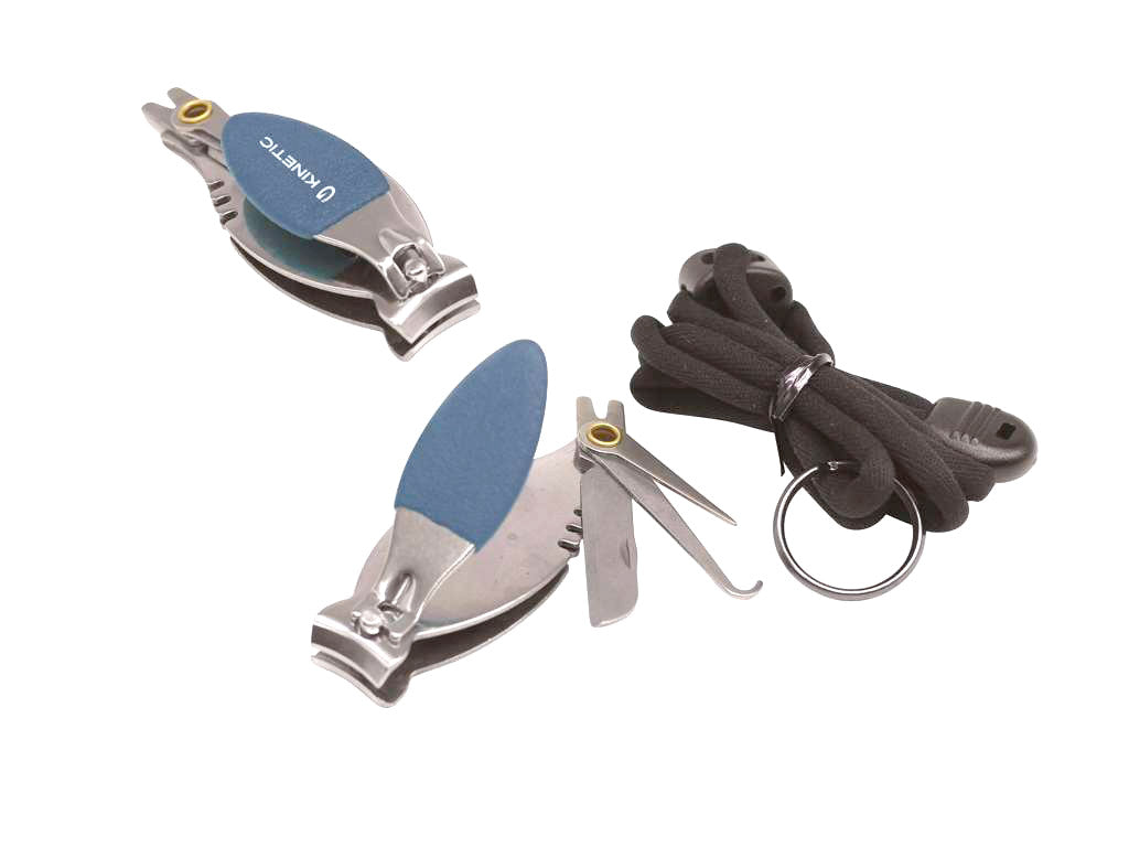 Резачка с инструменти KINETIC Multi Clipper с нож, пила и връзка за врата за лесен достъп.