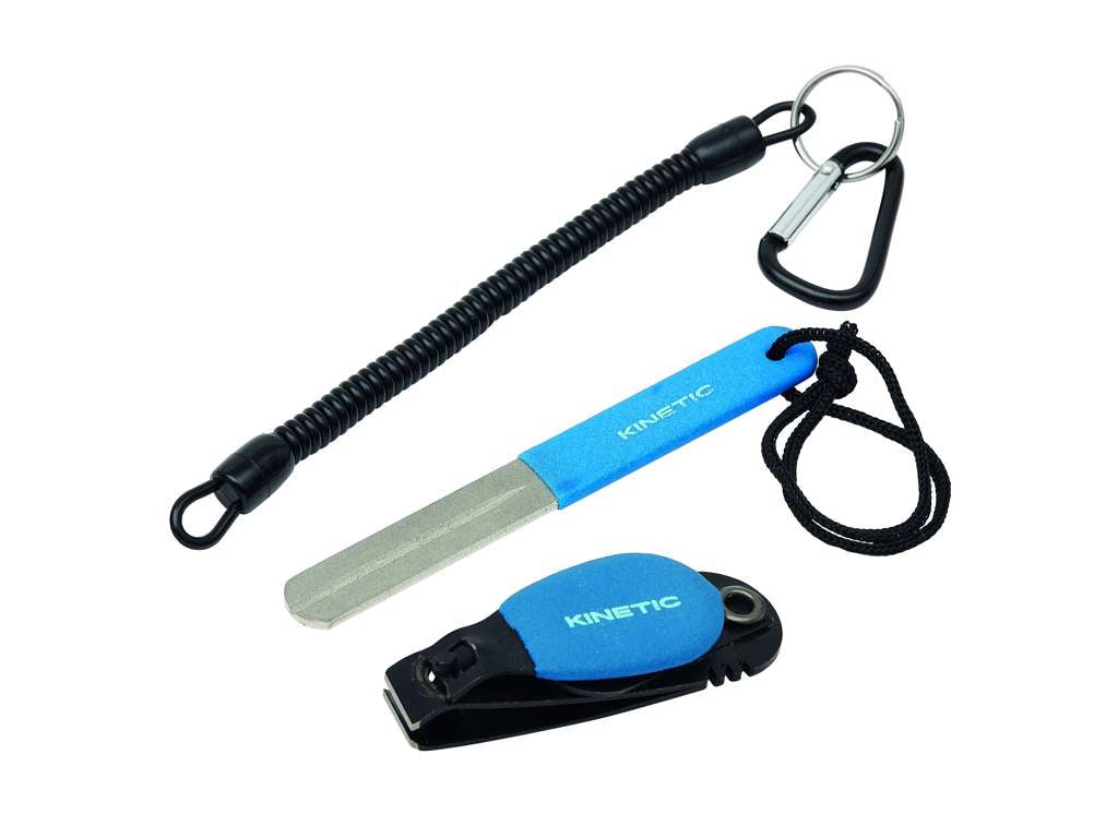 Комплект инструменти KINETIC Fishing Accessories Kit - резачка, диамантена пила и пружина с карабинер.