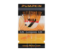 Чепаре Filstar Sabiki Pumpkin - Orange с 10 морски куки, флуорокарбон и червени мъниста, идеален за риболов.
