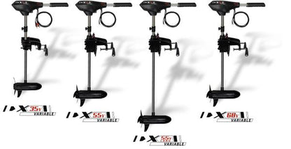 Електрически двигател RHINO DX35V ELECTRIC OUTBOARD MOTOR 104cm, варианти на извънбордови мотори с различна мощност.
