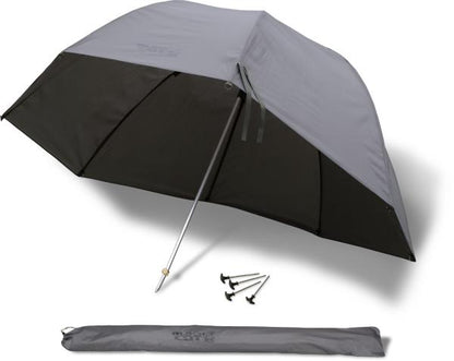 Чадър с колчета BLACK CAT Extreme Oval Umbrella в сив цвят с 4 колчета и чанта за съхранение.