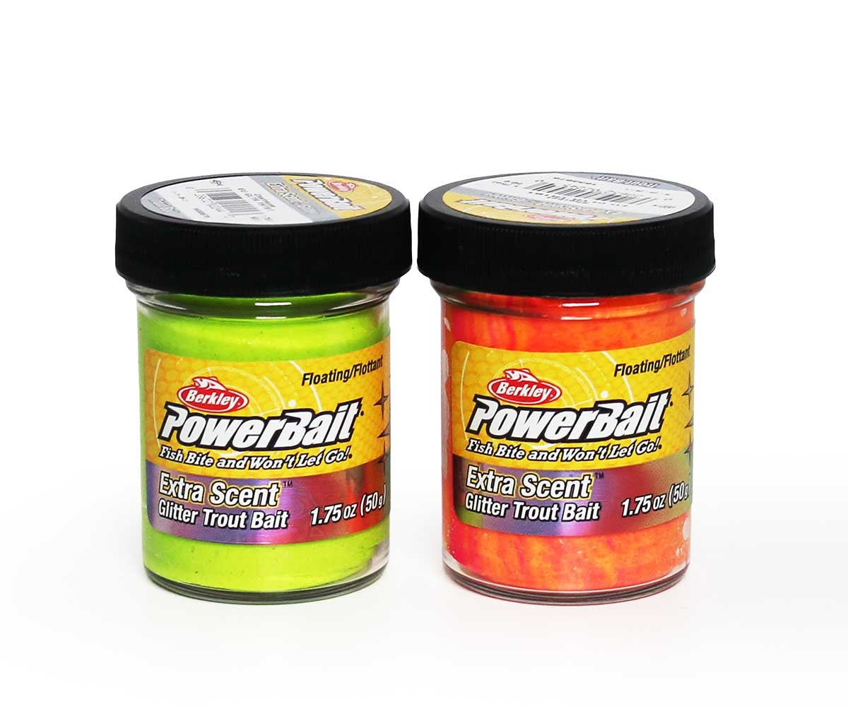 Pastă BERKLEY PowerBait® Glitter pentru păstrăv - Extra Scent