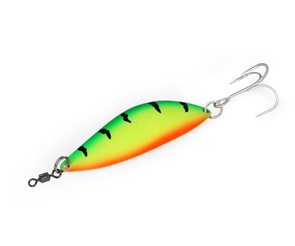 Клатушка Sea Buzz Piker Light 10gr с оранжево-зелена окраска, предназначена за риболов на сом, щука и трофеен костур.