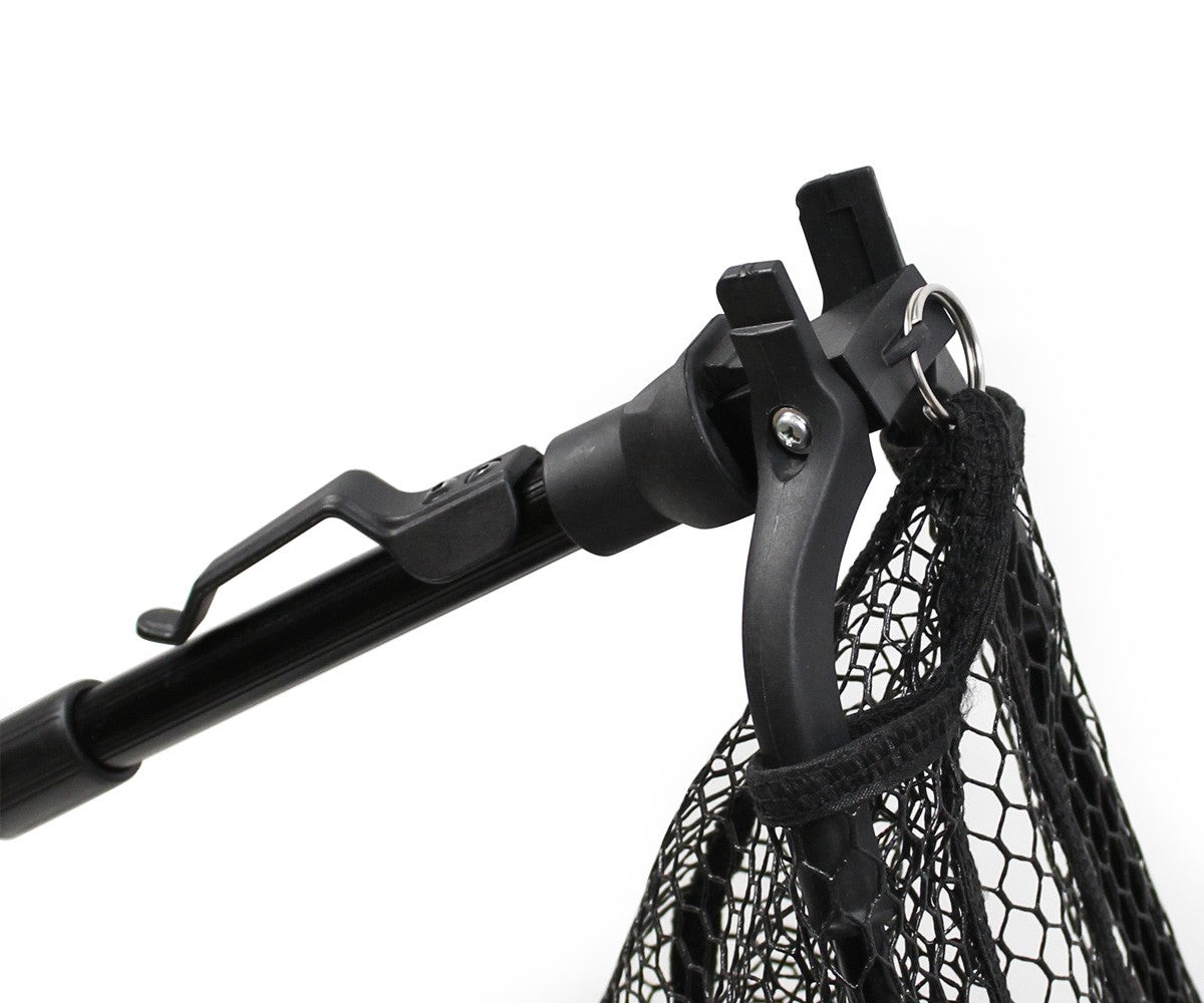 Кеп Filstar Nero Rubber Triangle Landing Net с телескопична дръжка и движеща се главa, идеален за риболов.