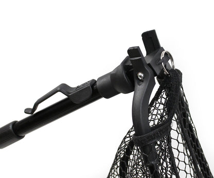 Кеп Filstar Nero Rubber Triangle Landing Net с телескопична дръжка и движеща се главa, идеален за риболов.