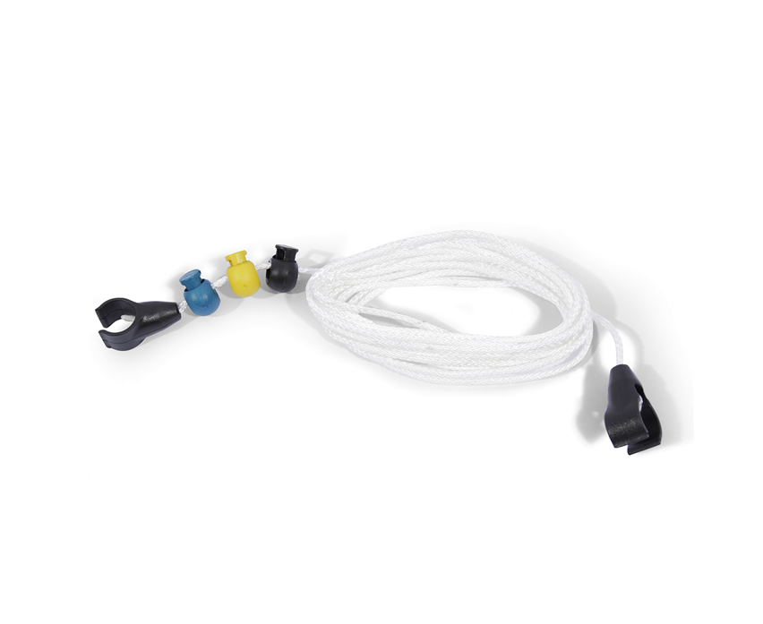 Kолчета за дистанция Avid Carp SCREW POINT YARD STICKS with colorful clips and white rope for precise measuring.