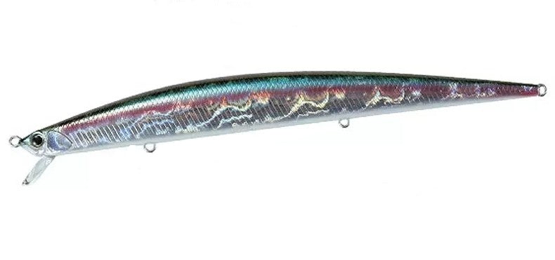 Воблер Duo Tide Minnow Slim Flyer 140 - 14.0cm/21.0gr - Sinking in silver color with blue-green reflections.
