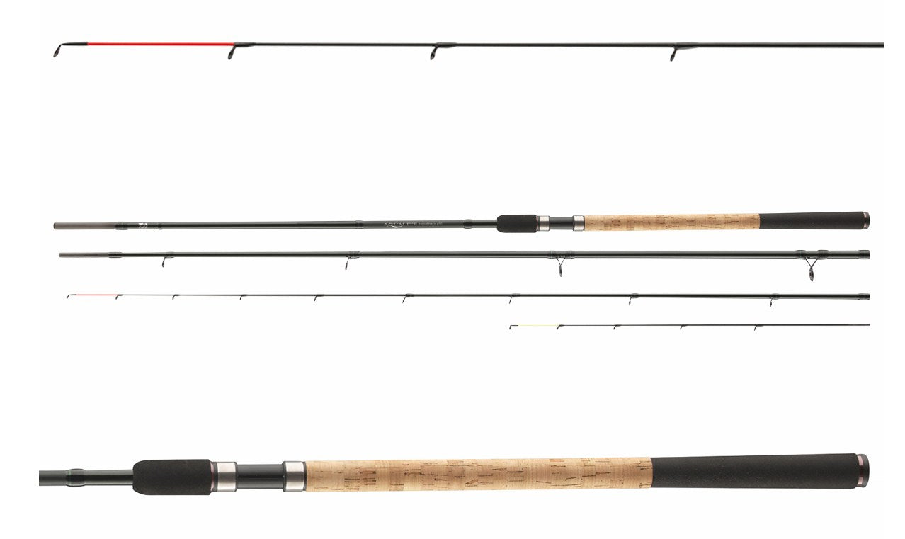 Фидер въдица Daiwa 22 AQUALITE METHOD FEEDER - 3.30m/60gr, добре балансирана, изработена от високомодулен карбон.