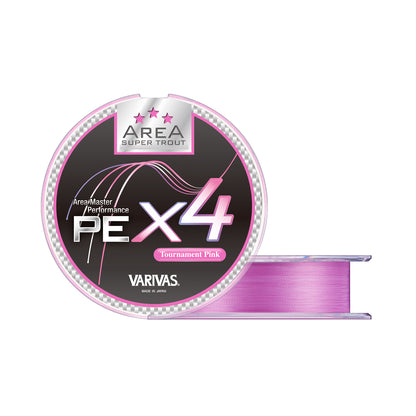 Плетено влакно VARIVAS AREA Super Trout PE x4 [Tournament Pink] - 75m в опаковка