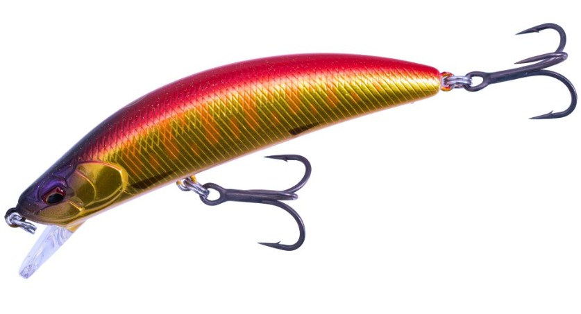 Воблер Duo ONIMASU KAGURA 77S - 7.7cm/12.5gr - Sinking in vibrant red and gold colors, AVA4516 Tasogare model.