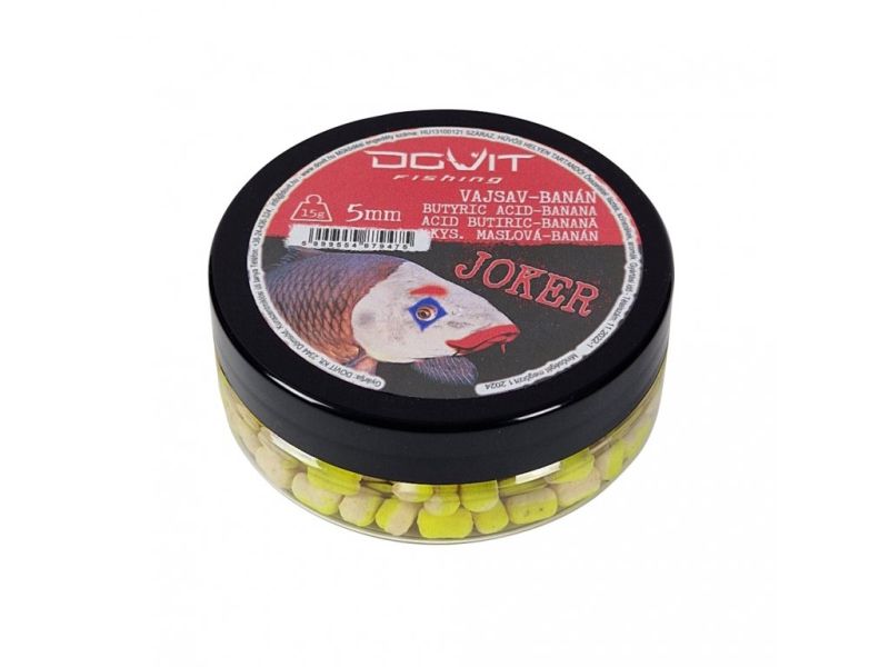 Балансирaни дъмбели (Wafters) Dovit JOKER WAFTERS - 5/8mm, Butyric Acid Banana flavor in 5mm size.