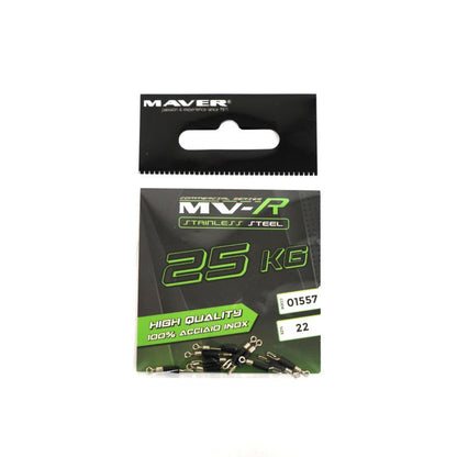 Бърза връзка Maver MV-R Fast Change Steel опаковка с 10 броя, висококачествен вирбел за риболов.