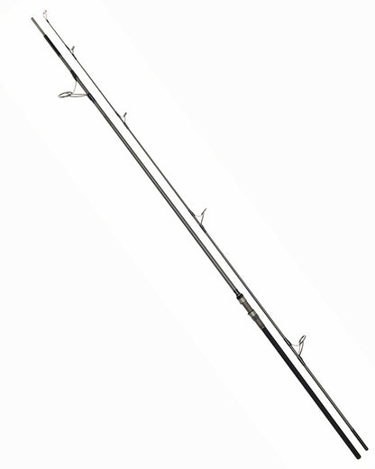 Шаранджийска въдица DAIWA '24 BASIA X45X "F"- 12FT/3.75LB (Fuji K-Series Alconite Gudies Edition) на бял фон.