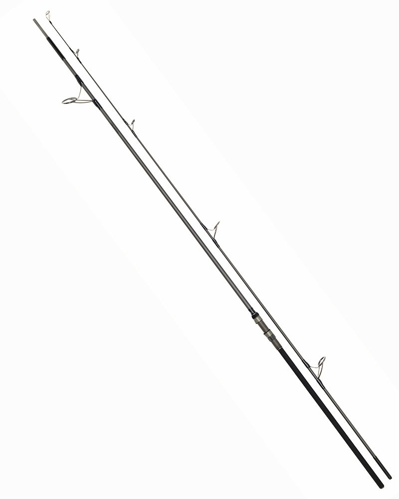 Шаранджийска въдица DAIWA '24 BASIA X45X "F"- 13FT/3.75LB (Fuji K-Series Alconite Gudies Edition) на бял фон.
