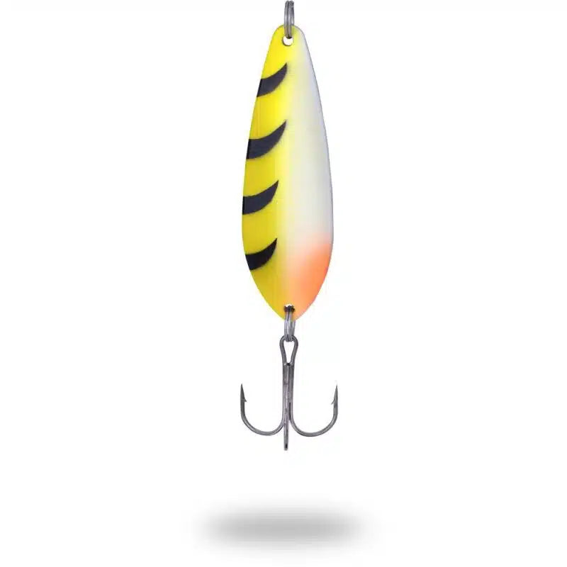 Клатушка ZEBCO Trophy Z-Slim - 6.8cm/22gr с жълто-черен дизайн и кука за риболов.
