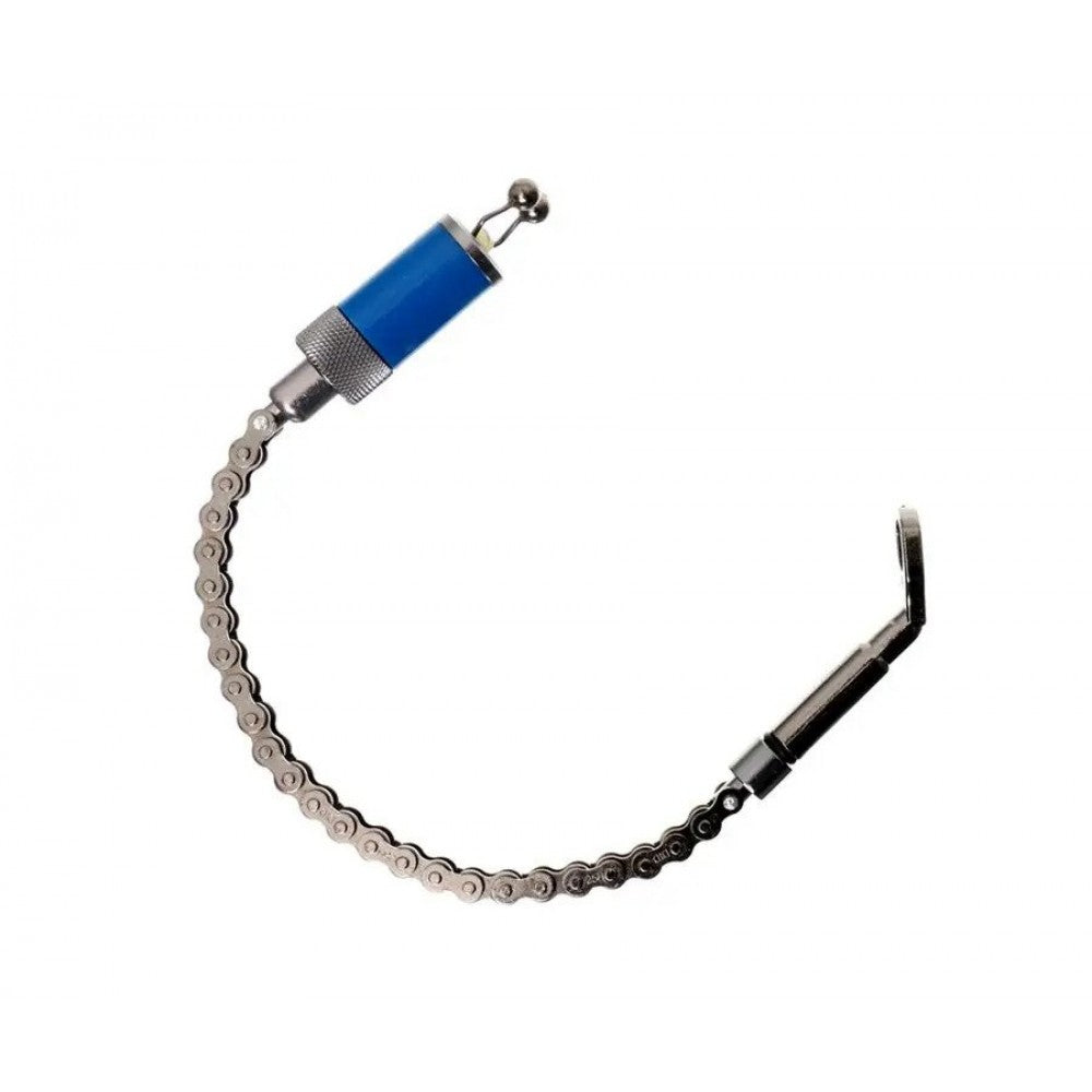 Обтегач Carp Pro Swinger TSW-18 с синя глава и верига за риболов, качествен и семпъл дизайн.
