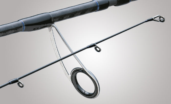 Light Jigging морски спининг въдици Valleyhill BLUE VISTA BVS - 1.91m - 60/80gr, детайл на водач и ствол.