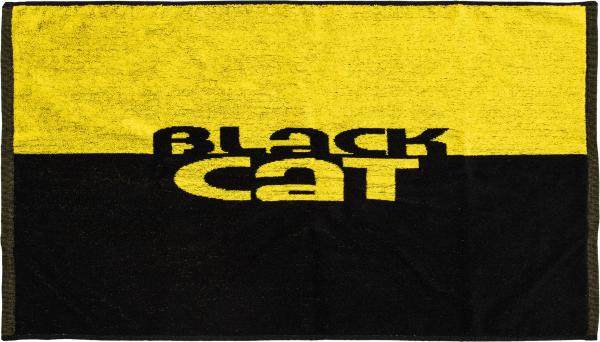 Кърпа за ръце BLACK CAT, стилна, черно-жълта, 100% памук, за риболов, размер 70 х 40 см.