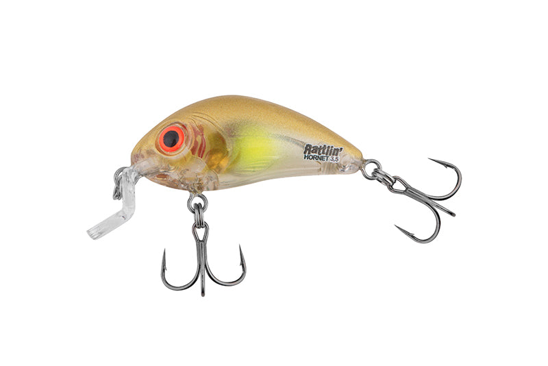 Воблер SALMO Rattlin’ Hornet Shallow - 3.5cm/3gr в золотом цвете с двойными крючками.