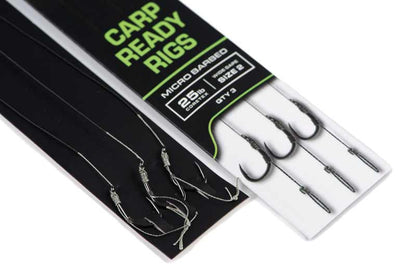 Готов монтаж FOX Carp Ready Rigs CCR206 - 25lb/No 2, включва куки с Wide Gape и Coretex влакно.