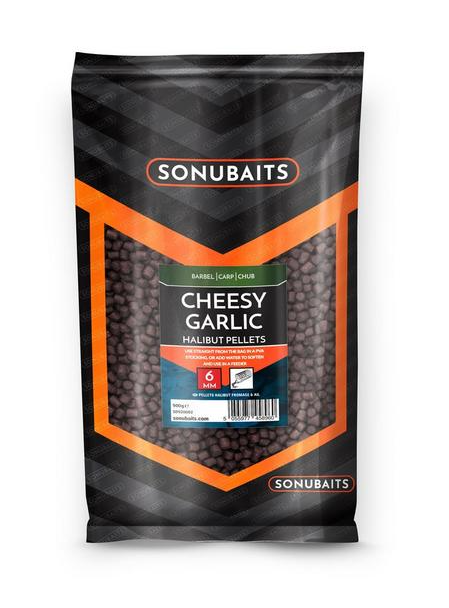Пелети SONUBAITS Cheesy Garlic Halibut Pellets - 3/4/6/8mm