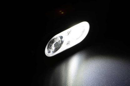 Челник FOX Halo Multi Colour 500C Headtorch CEI227 illuminated against a dark background.