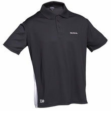 Тениска DAIWA D-VEC POLO SHIRT BLACK/WHITE