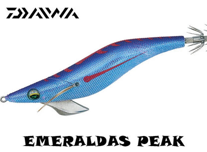 Примамка за калмари и октоподи DAIWA Emeraldas Peak 3.5 -130mm/19.5g, ярко син цвят с червени отблясъци.