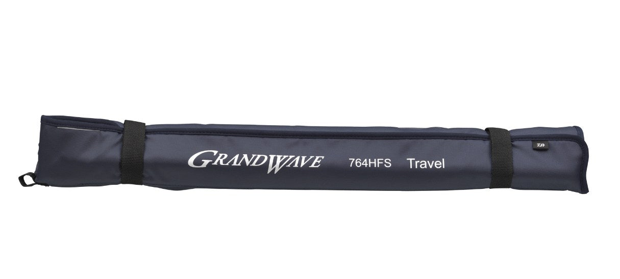 Спининг въдици за морски риболов DAIWA GRANDWAVE TRAVEL, преносима чанта за риболовни въдици.