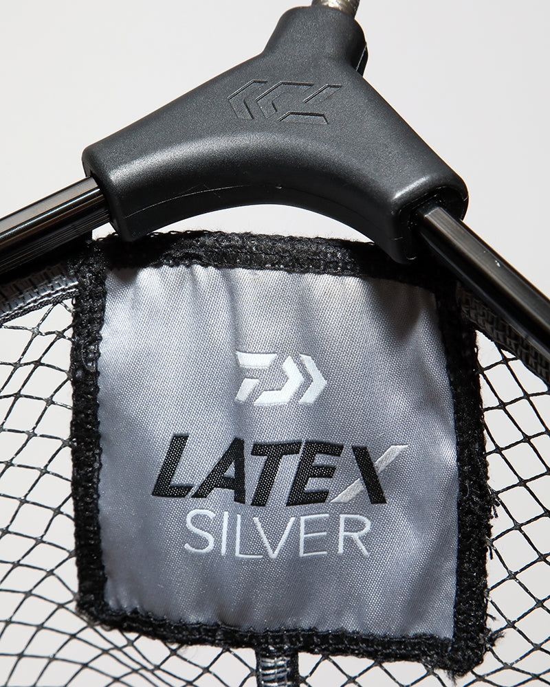 Глава за кеп със силиконова мрежа DAIWA LATEX SILVER LANDING NET - 45cm
