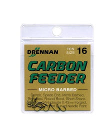 Куки DRENNAN Carbon Feeder - опаковка 16, микробарбед, къс стебло, специализирани за фидер риболов.
